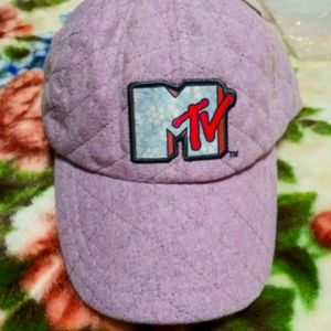 Viacom EPIC MTV CultureFLY Quilted Purple Women’s Baseball Hat Wool Polyester